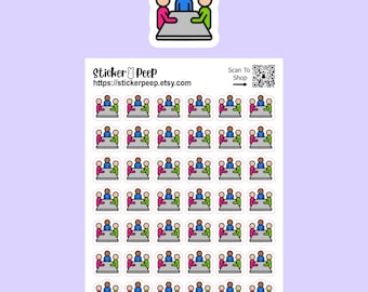 Meeting Icon Planner Stickers: Calendar Agenda Tracker