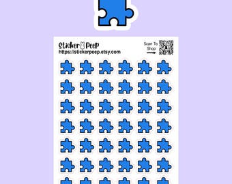 Puzzle Piece Icon Planner Stickers: Calendar Agenda Tracker