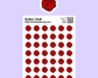Pegatinas planificadoras con iconos de rosas: Calendario y agenda