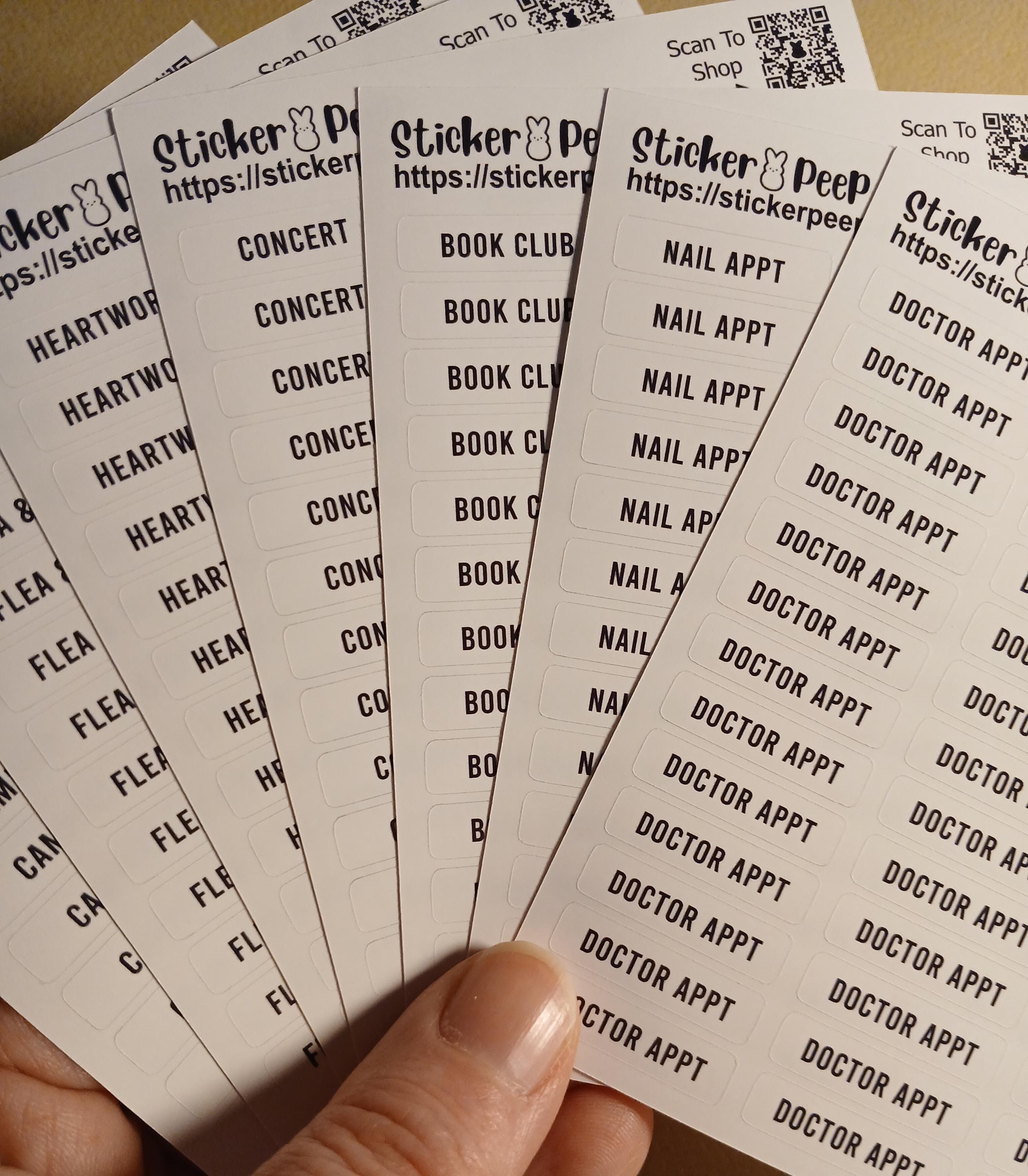 Custom Text Box Header Planner Stickers: Calendar Agenda Tracker - Etsy