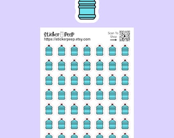 Water Delivery Icon Planner Stickers: Calendar Agenda Tracker
