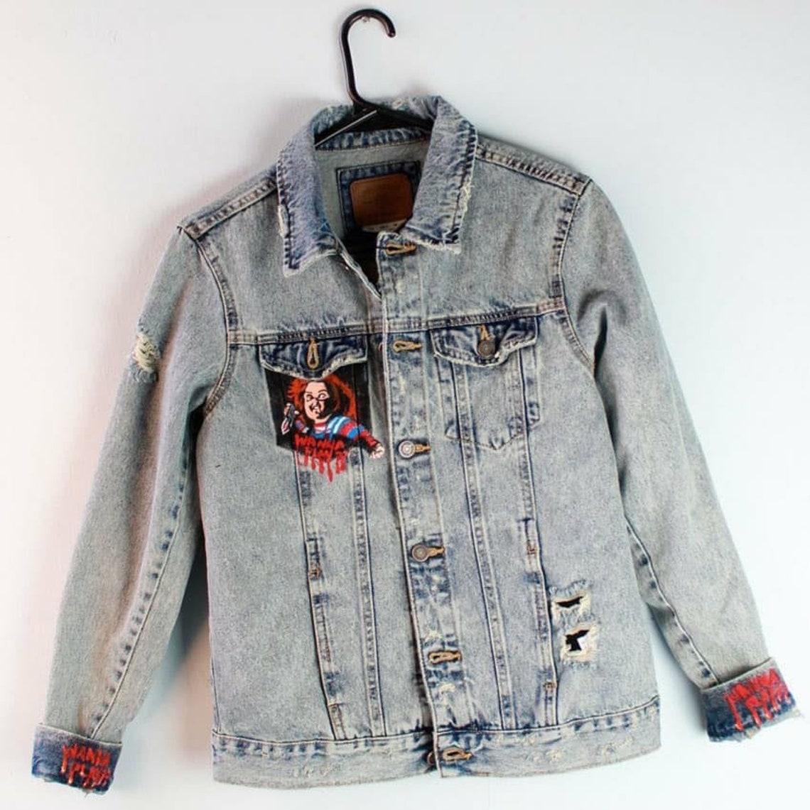 Custom Denim Jacket Chucky Horror Horror Movie Levi's | Etsy