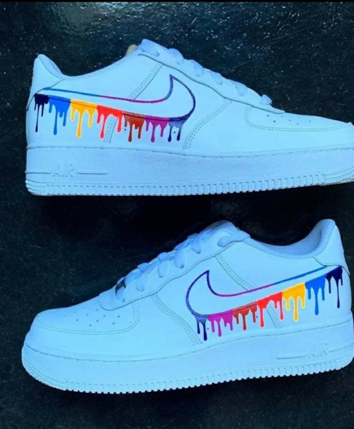 rainbow drip air force 1