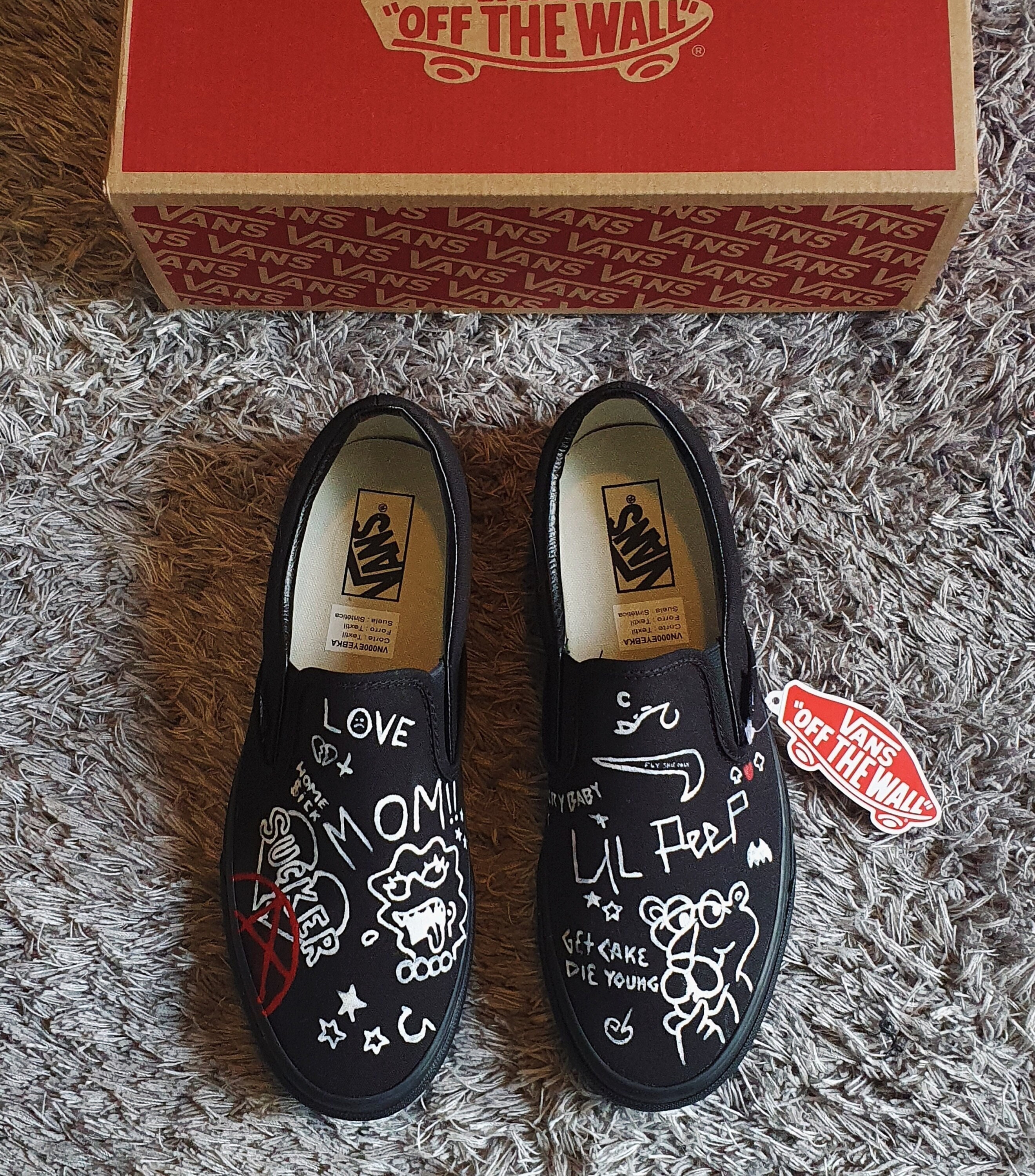 custom lil peep vans