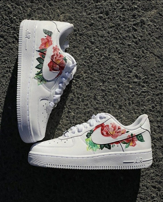 márketing comerciante Usando una computadora Benutzerdefinierte Schuhe nike air force 1 rosa Blumen - Etsy.de