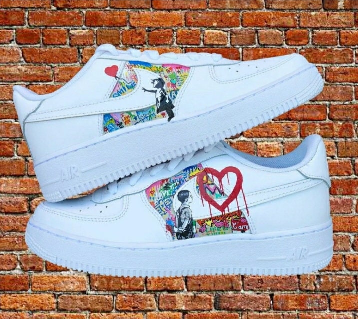 Malversar Isaac Azotado por el viento Zapatillas personalizadas Nike Air force 1 Bansky balloon - Etsy España Malversar Isaac Azotado por el viento Zapatillas personalizadas Nike Air force 1 Bansky balloon - Etsy España