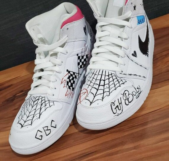 Zapatillas Air Jordan 1 PERSONALIZADAS lil Peep Pintado a | Etsy España