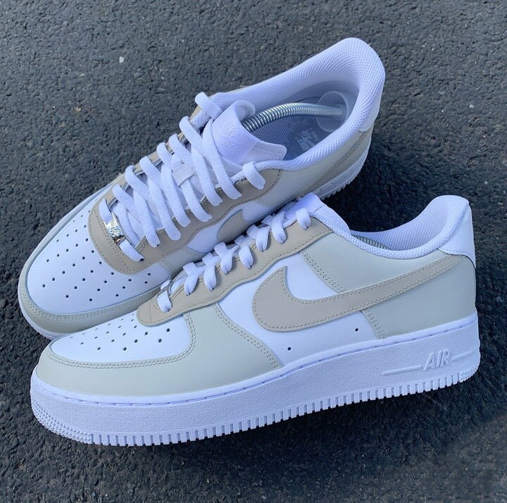 personalizadas air force 1 beige neutral bloque de - Etsy España