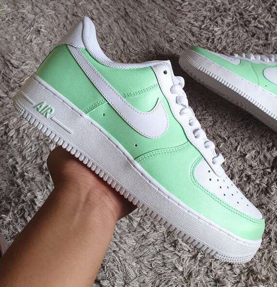 Nike air force 1 custom mint groen custom af1 air force 1 - Etsy Nederland