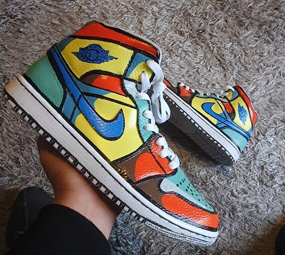 Jordan AIR JORDAN 1 MID - Zapatillas altas - noble green/pollen/white/verde  - Zalando.es
