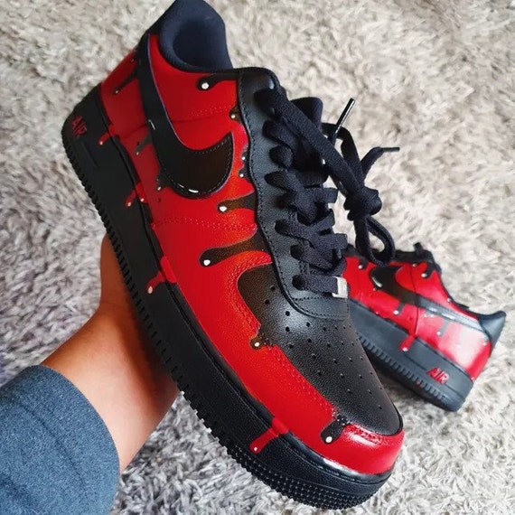 Stand Out in Style with Red and Black Nike Air Force 1