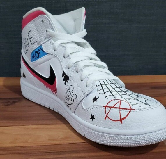 Zapatillas Air Jordan 1 PERSONALIZADAS lil Peep Pintado a | Etsy España