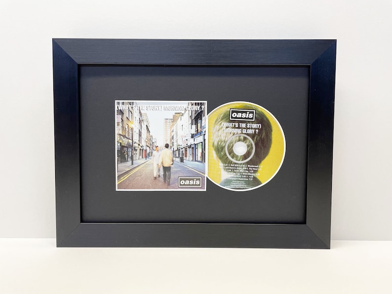 CD Album Frame, Merged Cover Display Modern Wall Art Black