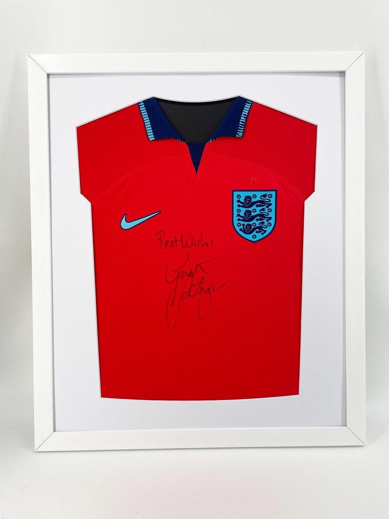 DIY ready made football shirt frame for your adult football signed shirt in this modern simple shirt cut out design 6 Frame colours image 5