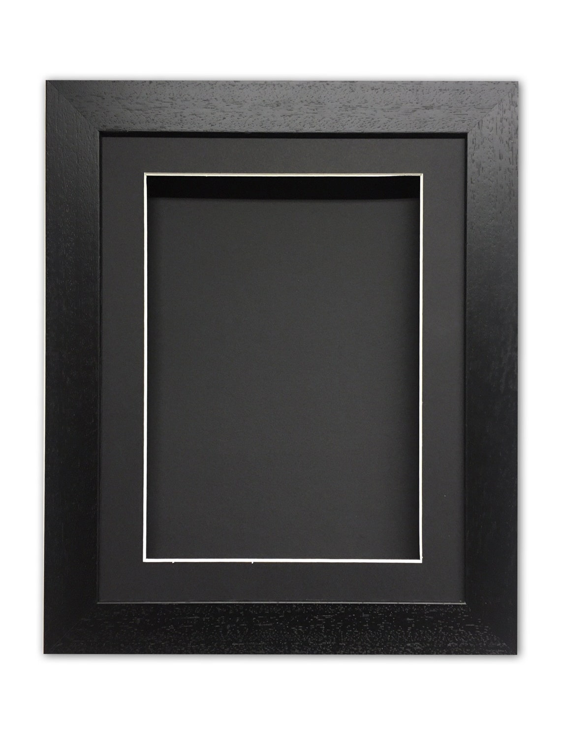 1 25mm Deep 3D Box Frame With Black Mount and Black Etsy UK