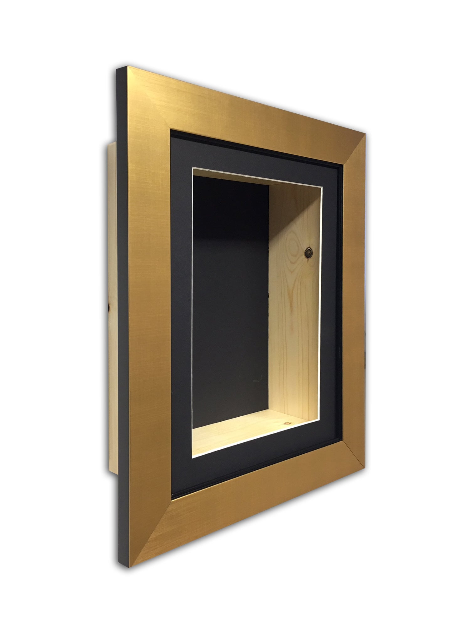 Box Picture Frame, 3 Inch Deep Shadow Display, Black Mount Handmade ...