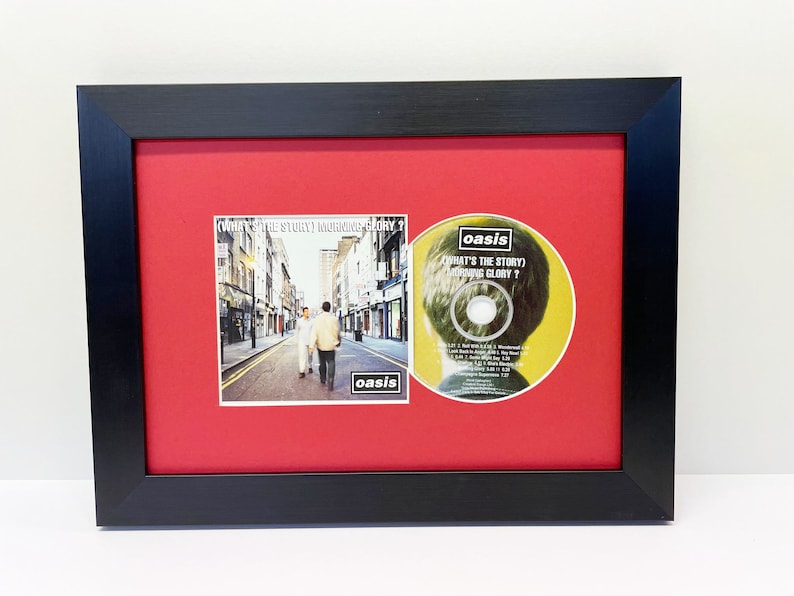 CD Album Frame, Merged Cover Display Modern Wall Art Red