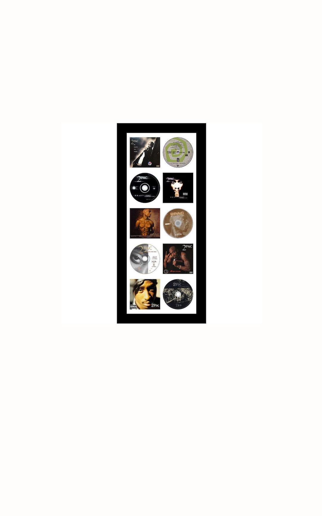 CD Album Cover Frame: Displays 5 Cds, Black or White Mount - Etsy UK