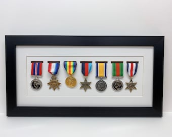 Black Medal Display Frame - 35x25cm For Military, Sports, Or Award Medals