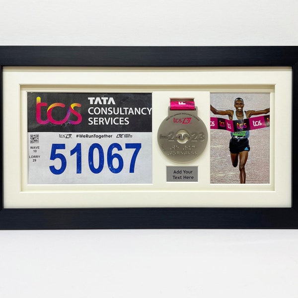 Marathon Sport 3D Medal Display Shadow Box Frame For Any Marathon Race Event or Sport Medal Size Ideal for Any sport Add Badge Text Photo