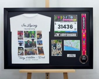 Brighton Marathon 2026 Medal Frame, Bib T-Shirt Photo Shadow Box