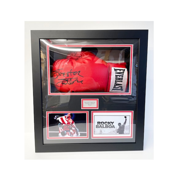 Boxing Glove Display Case: 5-inch Deep Black Frame, Photo