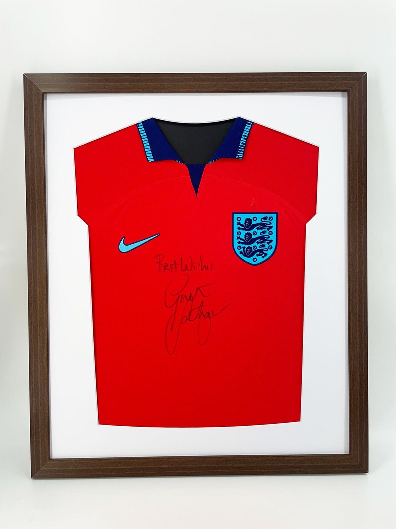 DIY ready made football shirt frame for your adult football signed shirt in this modern simple shirt cut out design 6 Frame colours image 4