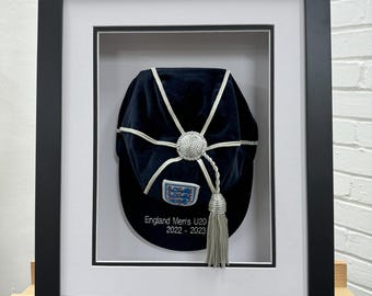 Football Cap Display Frame, Honours Cap, 3D Memorabilia Box 16x12 Inch