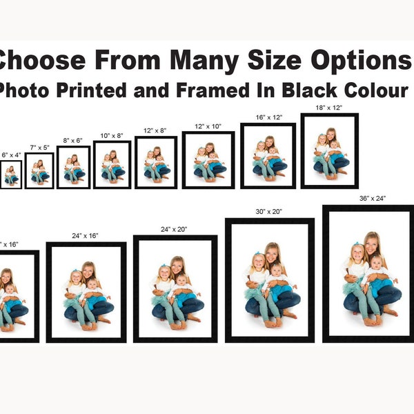 Servicio de impresión y enmarcado de fotos. Imprime y enmarca cualquier tamaño, formato horizontal o vertical.