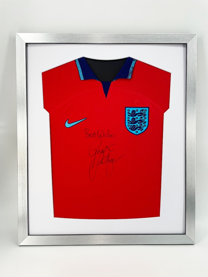 DIY ready made football shirt frame for your adult football signed shirt in this modern simple shirt cut out design 6 Frame colours image 7