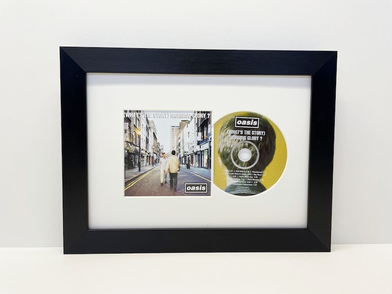CD Album Frame, Merged Cover Display Modern Wall Art White