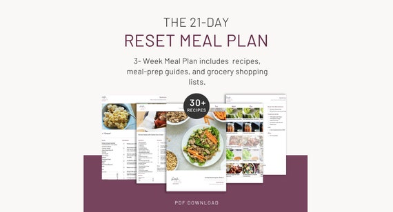 21 day Reset Meal Plan Program Etsy 21 day Reset Meal Plan Program Etsy