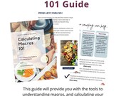 Macro Calculator & Nutrition Guide | Calculate Your Macronutrients 101 | Printable Tracker for Weight Loss