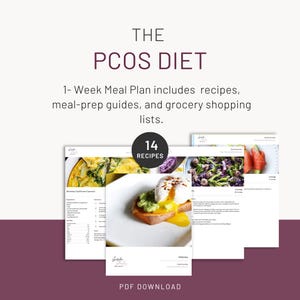 PCOS Meal Planner- Designed for women with PCOS looking to manage symptoms through food.