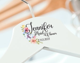 Custom Bridal Party Hanger, Personalized Wedding Dress Hanger, Bridesmaid Gift
