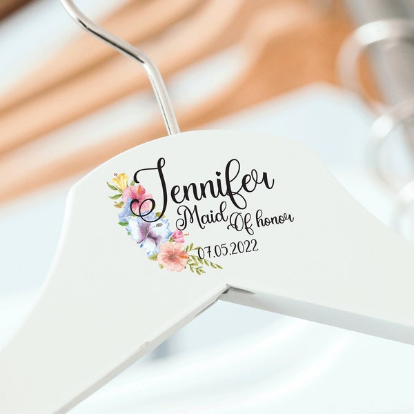 Custom Bridal Party Hangers, Bridesmaid Hangers, Personalized Bridal Party Robe Hanger, Bridal Party Gifts, Bridal Shower Dress Hangers