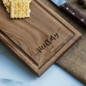 Personalized Charcuterie Board, Monogramed Cutting Board, Custom Cheese Board, Engagement Gift, Christmas Gift