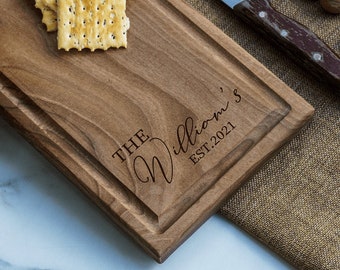 Charcuterie Board Custom, Personalized Serving Board, Mongramed Cheese Board, Anniversary Gift, Engagement Gift, Christmas Gift for Couple