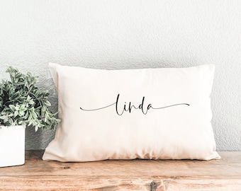 Custom Pillow, Personalized Pillow, Name Custom Pillow, Personalize Pillow, Customize Pillow, Pillow with Name,  Custom Lumbar Pillow, Gift