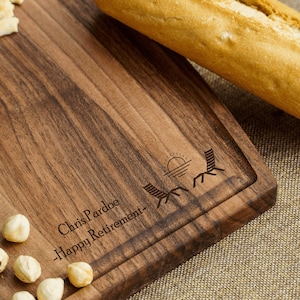 Retirement Gift Cutting Board Personalized, Happy Retirement, Personalized Wood Board, Custom Cheese Board, Charcuterie Board Personalized