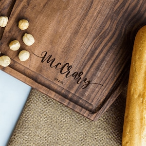 Personalized Charcuterie Board, Monogramed Cutting Board, Custom Cheese Board, Engagement Gift, Christmas Gift