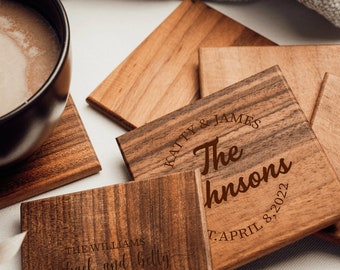 Wedding Favor, Personalized Wood Coasters, Wedding Favor Coasters, Custom Wedding Favor, Customized Favor, Engraved Wood Coasters, Coasters