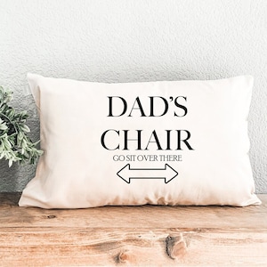 Almohada divertida para papá, almohada divertida para esposo, regalo para el Día del Padre, regalo divertido para papá, almohada para silla de papá, funda de almohada para papá, almohada personalizada para papá