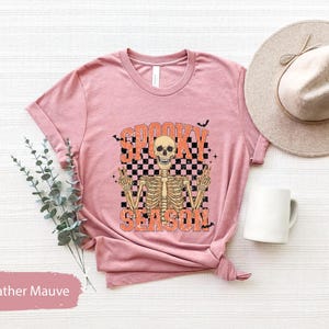 Spooky Skeleton Shirt, Spooky Season Shirt, Spooky TShirt, Halloween Shirts, Halloween Gift, Skeleton T-Shirt, Halloween Skeleton Tee image 5