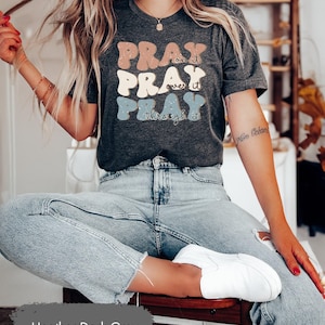 Christian Shirts, Pray Shirt, Pray On It Pray Over It Pray Through It Shirt, Religious Shirts, Prayer Shirt, Womens Church Shirt, Faith Tee