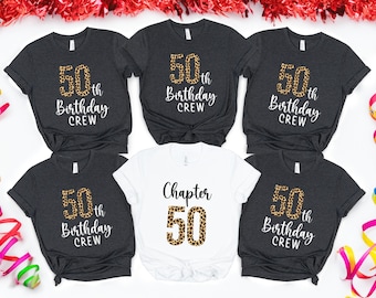 Benutzerdefinierte Geburtstag Shirt, 50. Geburtstag Shirt, Geburtstag Crew Shirt, 50. Geburtstag Party Shirts, passendes Geburtstag T-Shirt, Geburtstag Squad Shirts