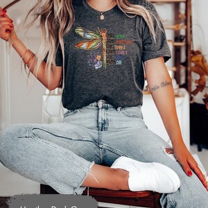 Motivational Shirt, Inspirational Shirt, Positive Quotes Tee, Inspirational Saying Tee, Positivity Shirt, Dragonfly Shirt, Kindness Gift image 4