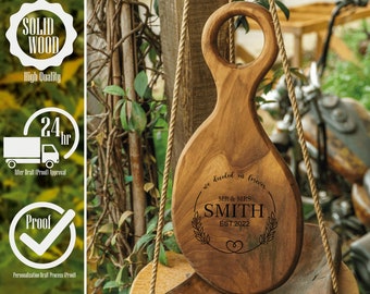 Custom Engagement Gift, Custom Cutting Board, Gift for Engagement, Engagement Decor, Couple Name Charcuterie Board, Custom Engagement