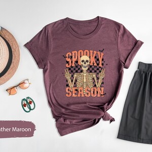Spooky Skeleton Shirt, Spooky Season Shirt, Spooky TShirt, Halloween Shirts, Halloween Gift, Skeleton T-Shirt, Halloween Skeleton Tee image 4