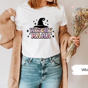 Witchy Mama Shirt, Witch Mama Shirt, Witchy Mom Shirt, Witch Mom Shirt, Witches Shirt, Witchy TShirt, Halloween TShirt, Gift For Halloween image 2